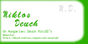 miklos deuch business card